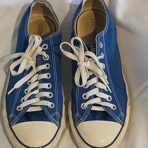 Blue Canvas Sneakers Womens 11 Mens 9